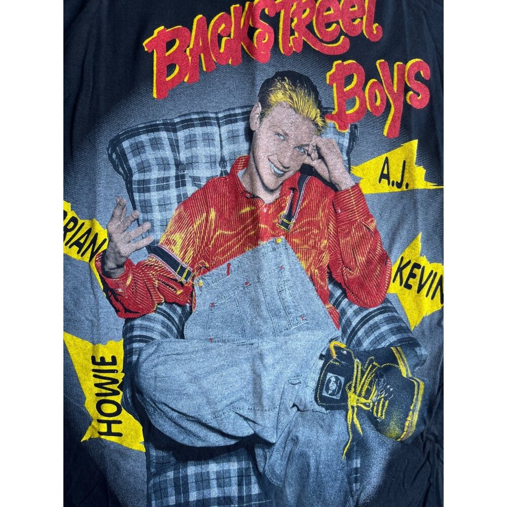 Vintage Backstreet Boys Graphic T-Shirt Empire Brand M Parking Lot Tee 19x28